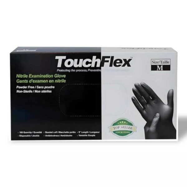 Nitrile Gloves 4.5 Mil Blue/Black - Touchflex