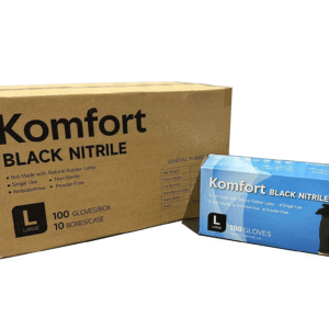 Home 8 6 Mil Black Nitrile Gloves - Komfort
