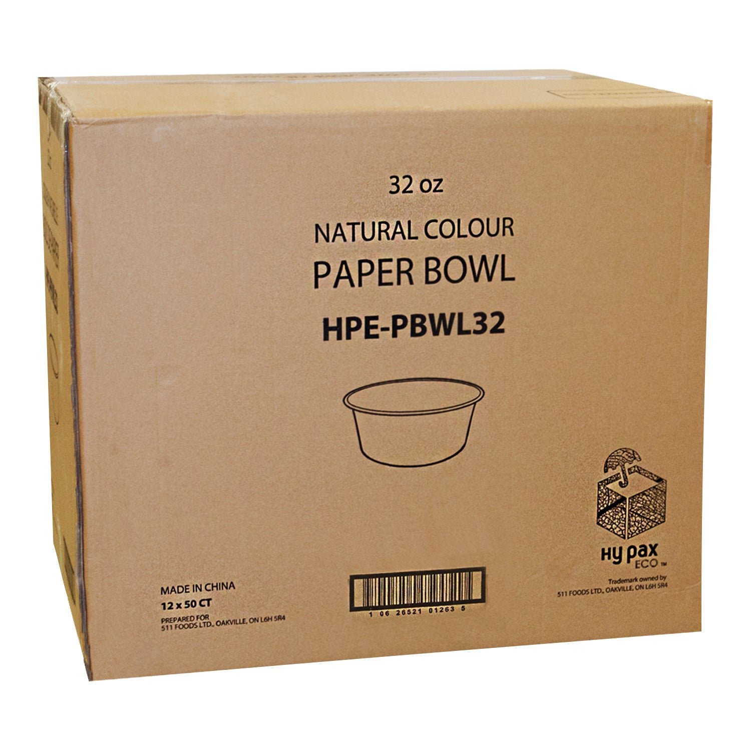 Bowl Paper Kraft Eco Hy Pax 32 oz. - 1 x 600 count - Hy-pax - Packaging and Accessories - Restaurant Supplies and Equipment - Canadian Distribution 2 Bowl Paper Kraft Eco Hy Pax 32 oz. - 1 x 600 count - Hy-pax - Packaging and Accessories - Restaurant Supplies and Equipment - Canadian Distribution - Image 2
